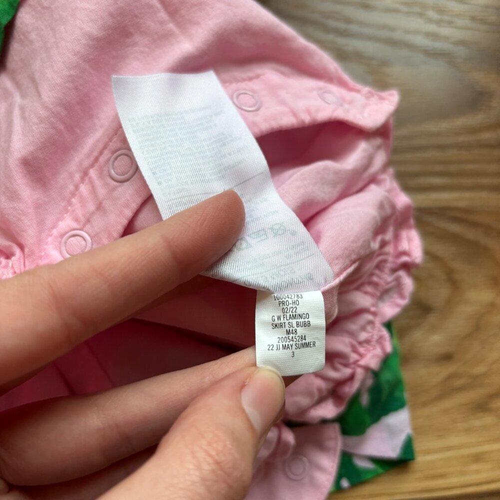 Janie and Jack Baby Tropical Flamingo Ruffle Romper - Picture 10 of 10